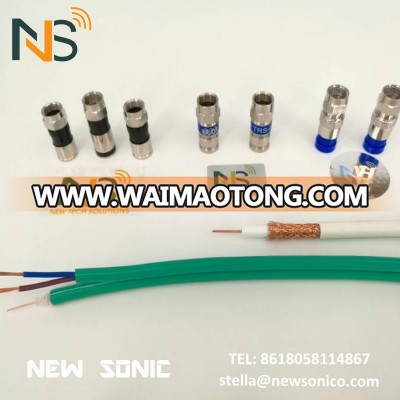 Best Quality RG6 Coax Cable RG6 Compression F Connector Efficient Flexible RG58 RG59 RG6 RG11 Coaxial Cable